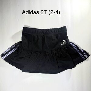 Adidas Kids Black Skirt with White Stripes